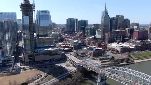 Nashville Skyline 4k Aerial