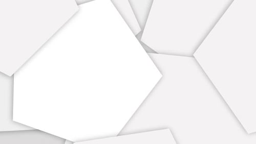 Modern White Geometric Hexagon Abstract Background Loop