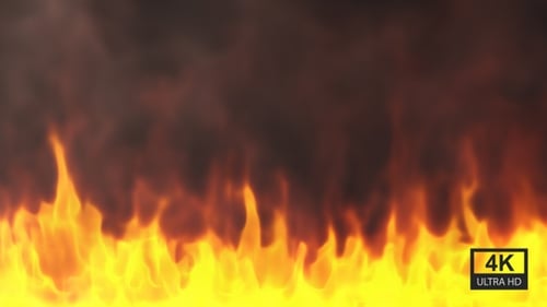 Dynamic Burning Fire Animated Element with Alpha Channel
