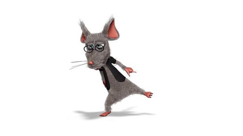 Funny 3D Mouse Character Animated Dance and Gestures