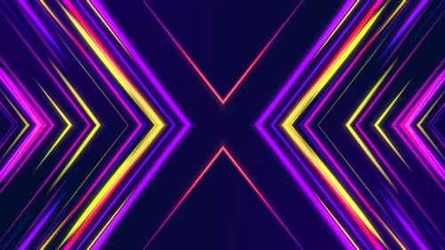 Abstract Neon Geometric Lines Pulsating Seamless Background
