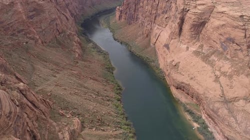 Aerial view of the canyon river