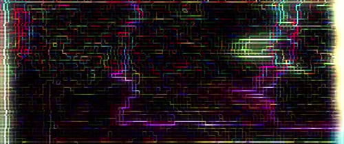 Digital Glitch Transition with Static Noise and Scanlines