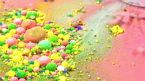 Abstract Ink Drops Bubbles Explode Splash Diffusion