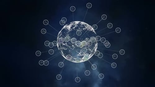 Rotating globe connected