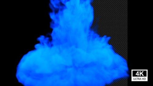 Dynamic Blue Smoke Cloud Spreading Transition