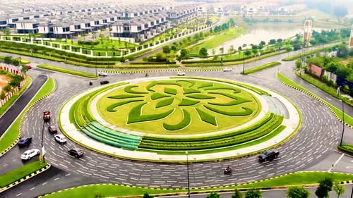 Garden Roundabout- Drone Shot 1