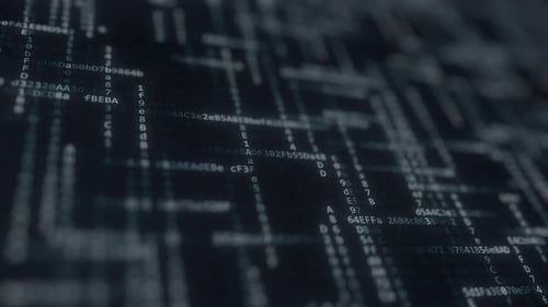 Technological Hex Code Data Scrolling Loop Background