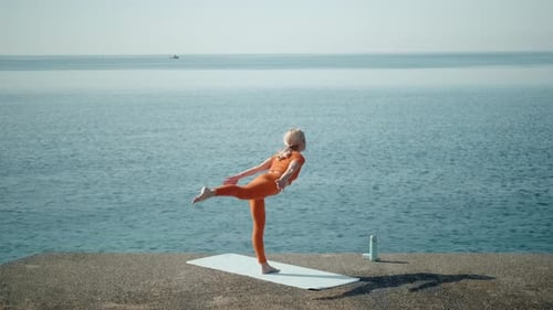 Yoga Asana Balance sur une jambe Tuladandasana Virabhadrasana