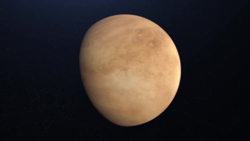 Abstract animation of rotating planet Venus