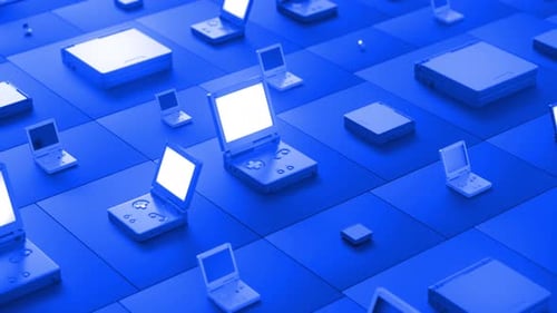 Gamer Gameboy Background Blue