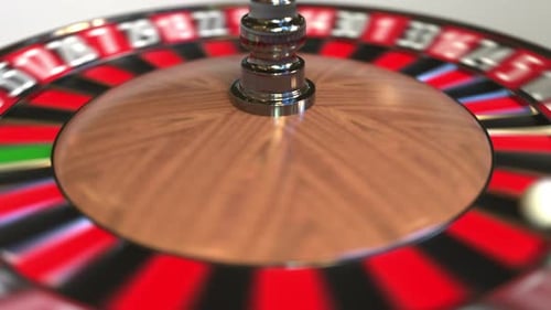 Casino Roulette Wheel Ball Hits 36 Thirty-six Red
