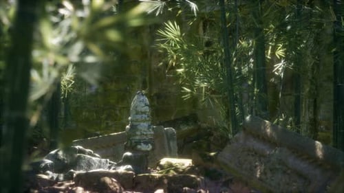 Ruins of Famous Temple in Cambodian Angkor Wat Area