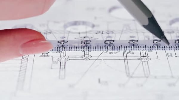 Using Ruler and Pencil on Graph Paper, Education Stock Footage ft ...