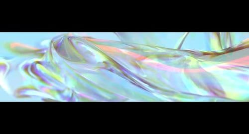Fluid Iridescent Holographic Abstract Liquid Motion Background