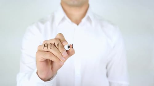 Writing Aim High and Create Action with Marker