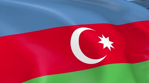 Smooth Waving Flag of Azerbaijan Animation