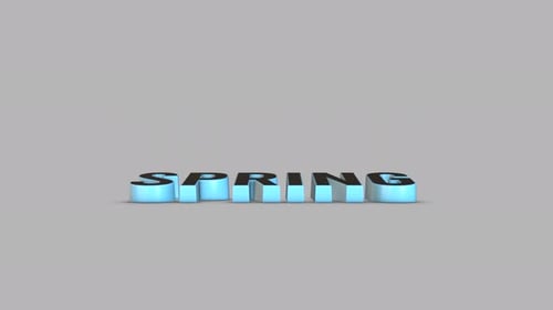 Animated 3D Block Text Titles for Seasons
