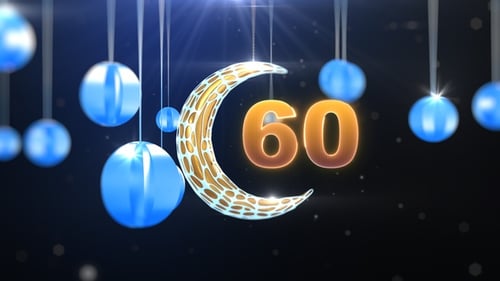 Elegant Golden Crescent Moon Countdown Timer