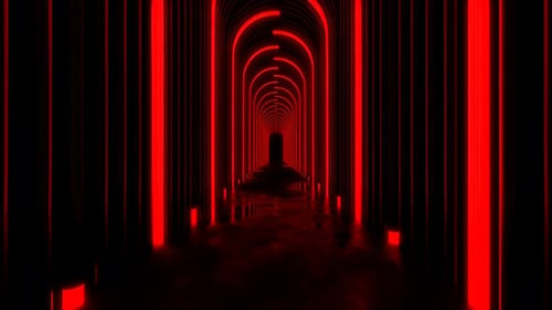 Roter Tunnel Hintergrund 4K