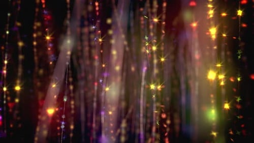 Vibrant Sparkling Light Strands Decorative Holiday Background