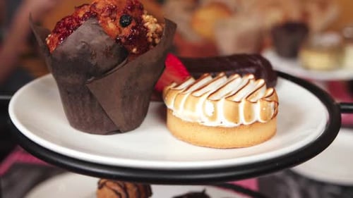 Close up of Tasty Assorted Desserts