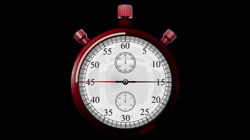 60-Sekunden-Countdown-Uhr - Rote Stoppuhr