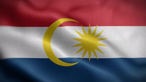 Fond de boucle du drapeau de la Malaisie Labuan