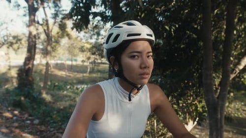 Cyclist Girl Training