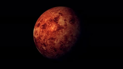Detailed Red Planet Rotation in Dark Space