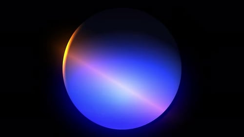 Futuristic Rotating Sphere with Dynamic Glowing Lights