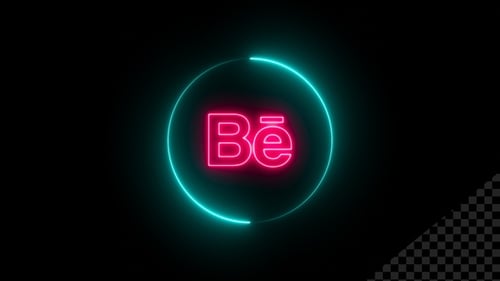 Dynamic Neon Circle Logo Reveal Animation