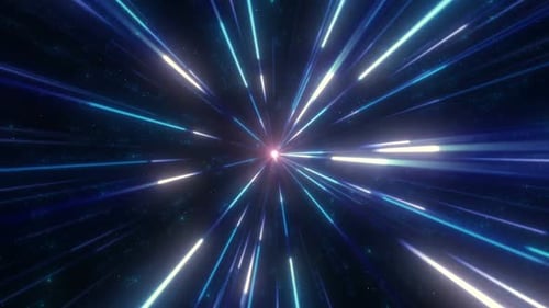 Futuristic Hyperspeed Light Trails Warp Tunnel Background