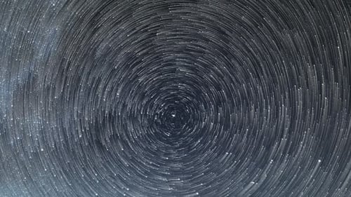 Abstract Swirling Stars Time Lapse at Night