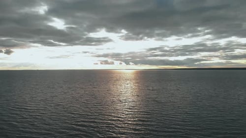 Sea at summer sunset