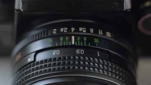 Macro of Vintage Camera Lens Details