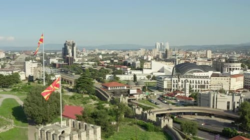 Aerial View Skopje Macedonia