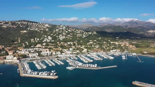 Aerial: The port of Andratx