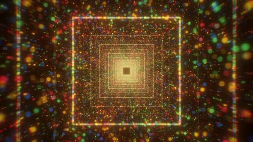 Un couloir de carrés lumineux