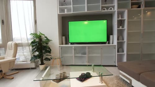 Modern Interior with Green Screen 03