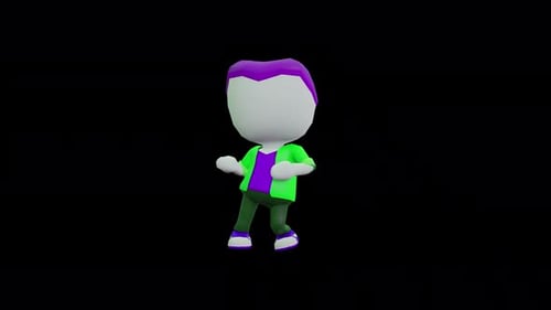 Animated Stylized 3D Character Dancing Loop