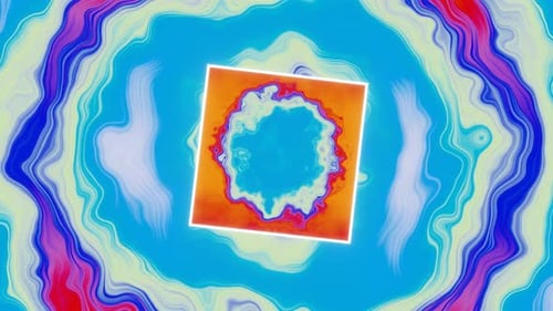 Faire pivoter un cube abstrait avec une texture abstraite lumineuse
