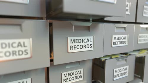 Opening Filing Cabinet Drawers for Medical Records