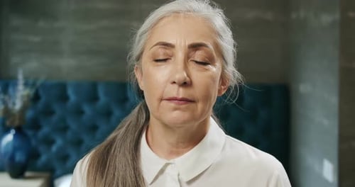 Senior Woman Smiling in Close Up