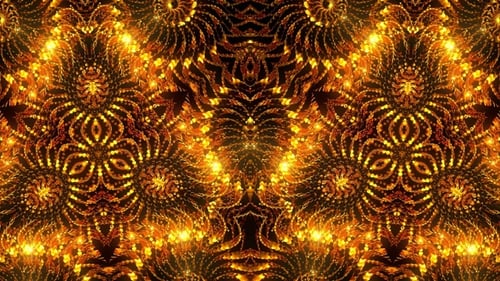 Shining Golden Decorative Abstract Pattern Motion Background