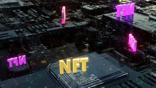 NFT City Metaverse VJ Loop Animation