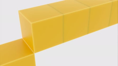 Cubes Rising in Row