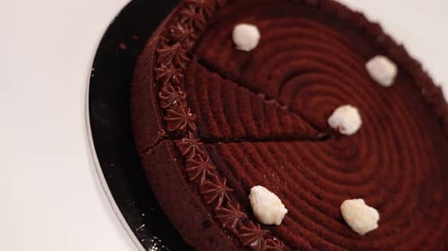 Delicious Chocolate Birthday Cake Close Up