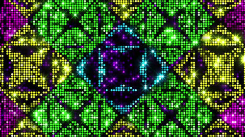 Abstract Kaleidoscope Sparkling Light Pattern Loop