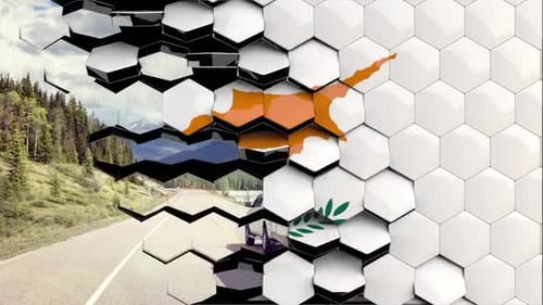 Geometric Hexagon Content Reveal Transition